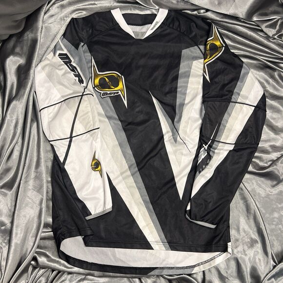 Vintage MSR NXT Racing Jersey Mens L Gray /Black  Padded Elbows Motocross Racing - Picture 10 of 15